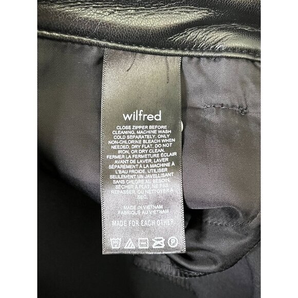 Wilfred Aritzia Faux Leather Flare Pants Black 00 XXS | Holiday Night Out Chic - Picture 9 of 12